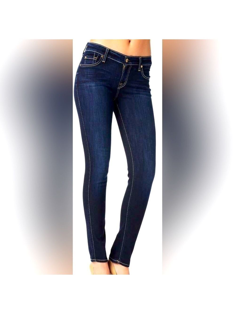 NWOT 7 For All Mankind’The Skinny’ Dark Denim Jeans - Size 26